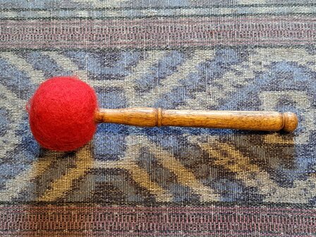 Mallet rubber with felt S, length &plusmn;24 cm