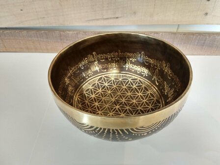 Flower of life singing bowl 13-14 cm