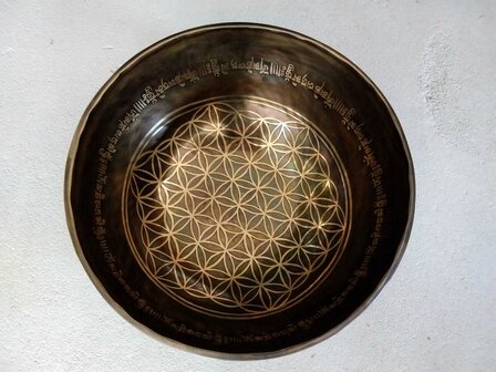 Flower of life singing bowl 13-14 cm