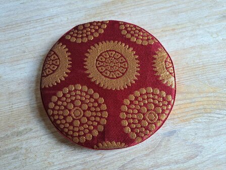 Singing bowl cushion brocade -flat 10 cm - 4 inch