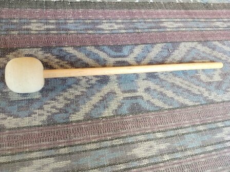 Mallet wood/felt small -round head, white