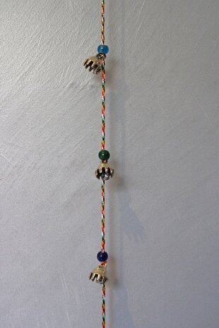 Bell string clawbell (17mm) with beads medium